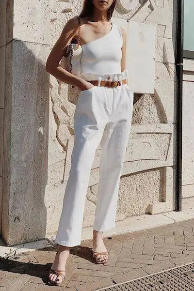 white pants outfit ideas for summer