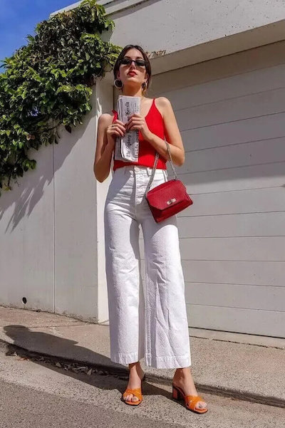 white pants outfit ideas for summer