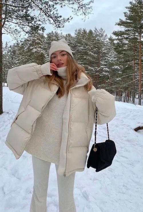 40+ White Puffer Jacket Outfit Ideas For Women [2024]: Cute Ways To ...