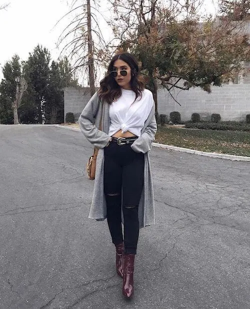 white shirt and black jeans outfit