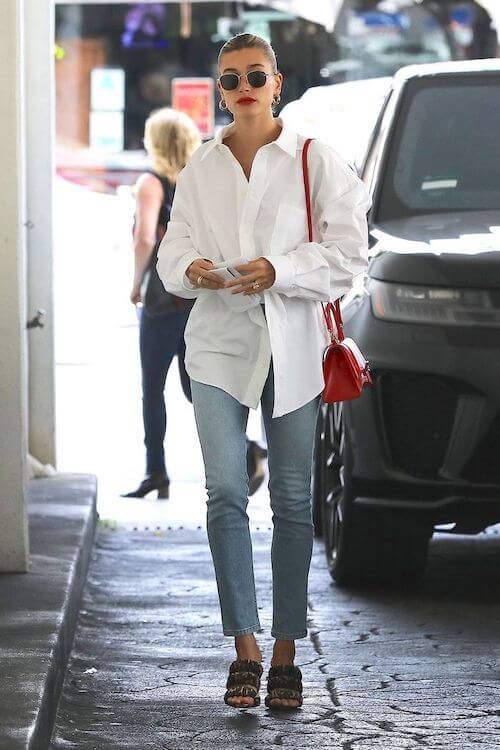 white shirt and jeans outfit