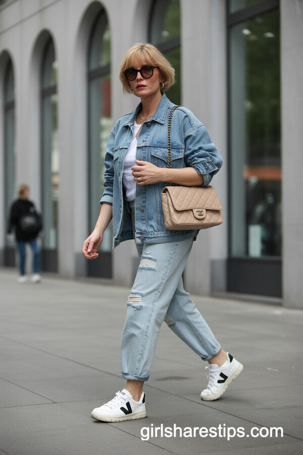 Double Denim Casual Chic Look