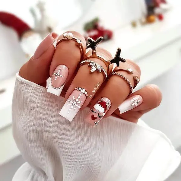 white winter nails