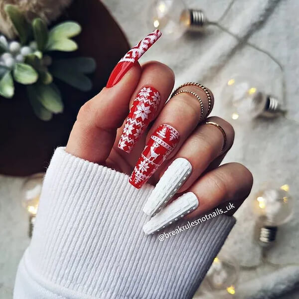 white winter nails