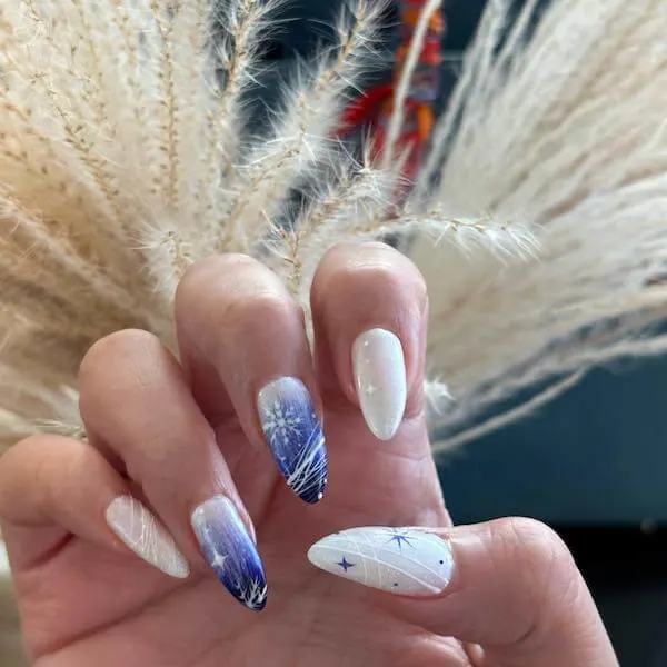 white winter nails