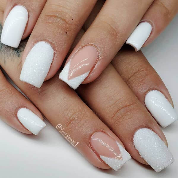 white winter nails