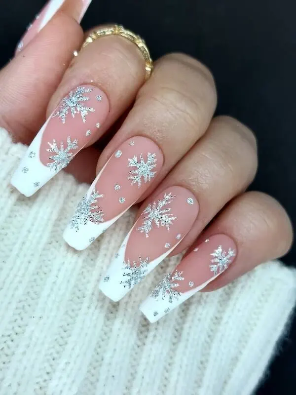 white winter nails