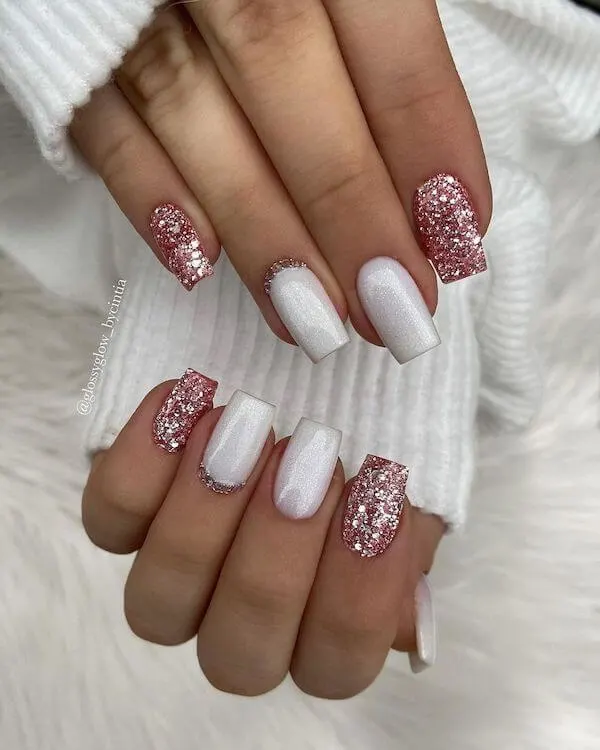 white winter nails