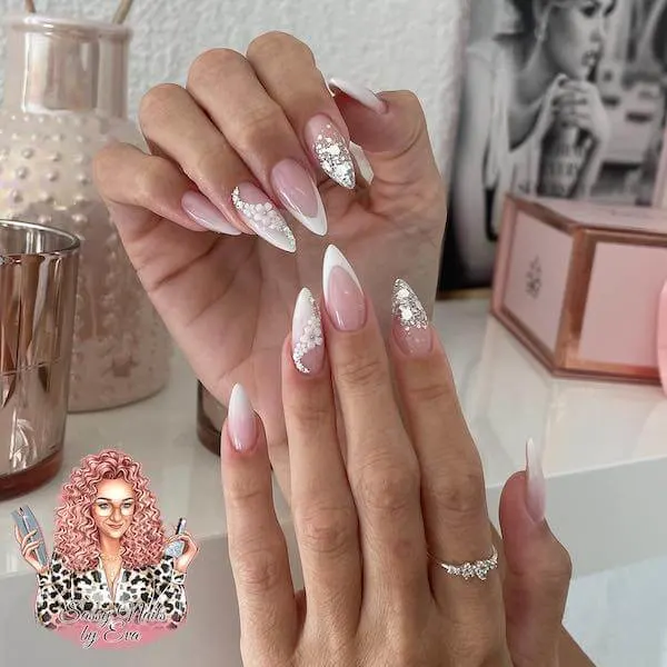 white winter nails