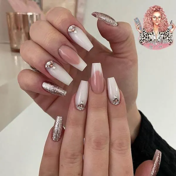 white winter nails