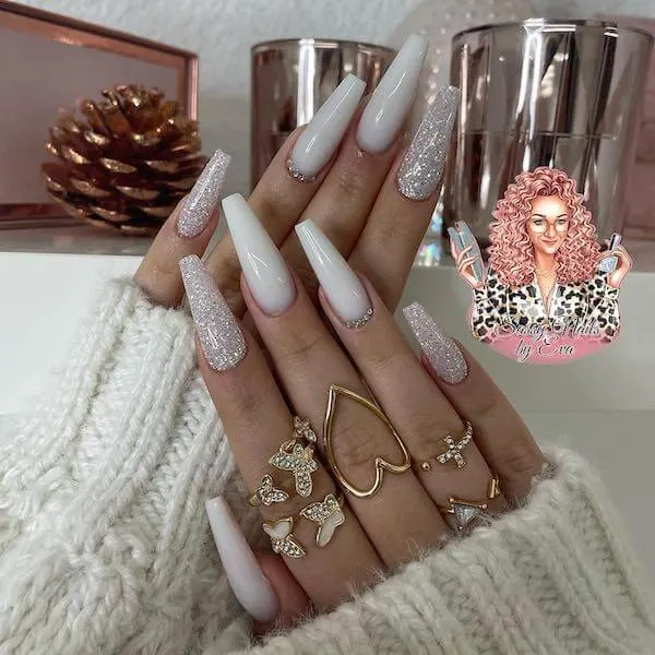 white winter nails