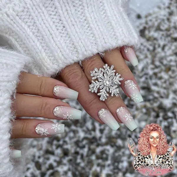 white winter nails