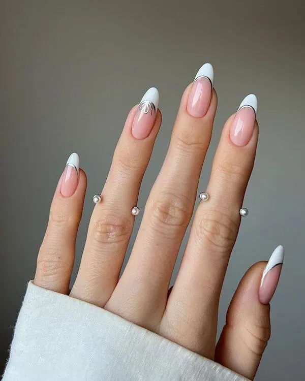 white winter nails