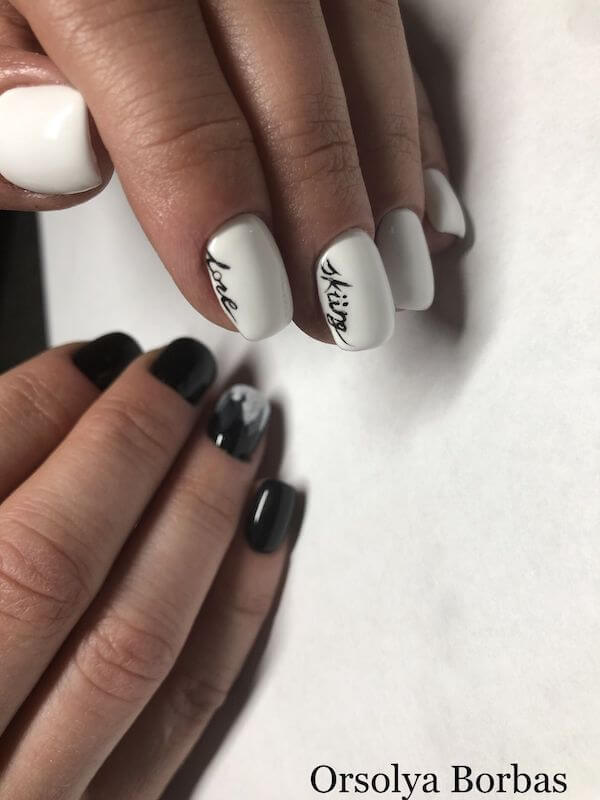 white winter nails