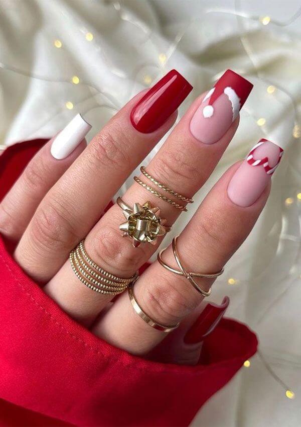 white winter nails