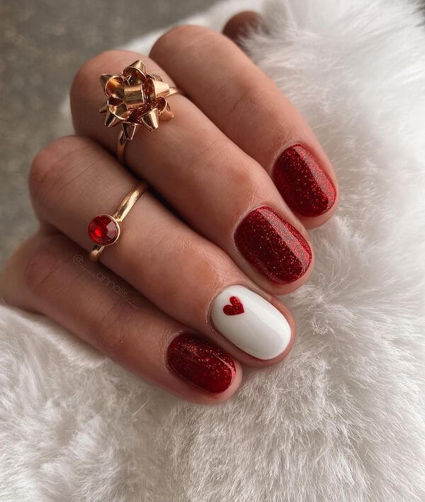 white winter nails