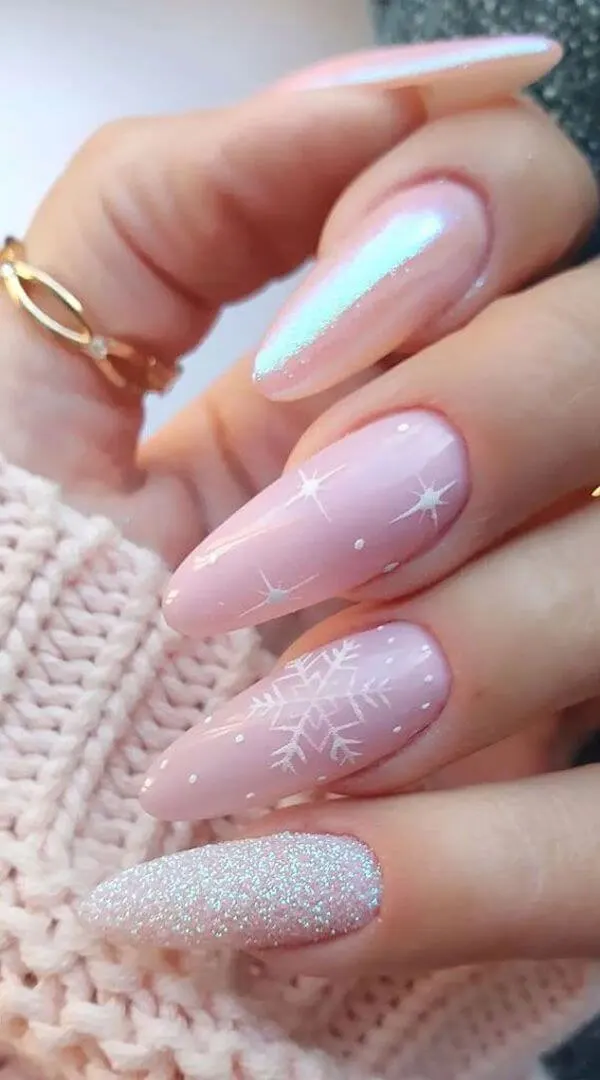 white winter nails