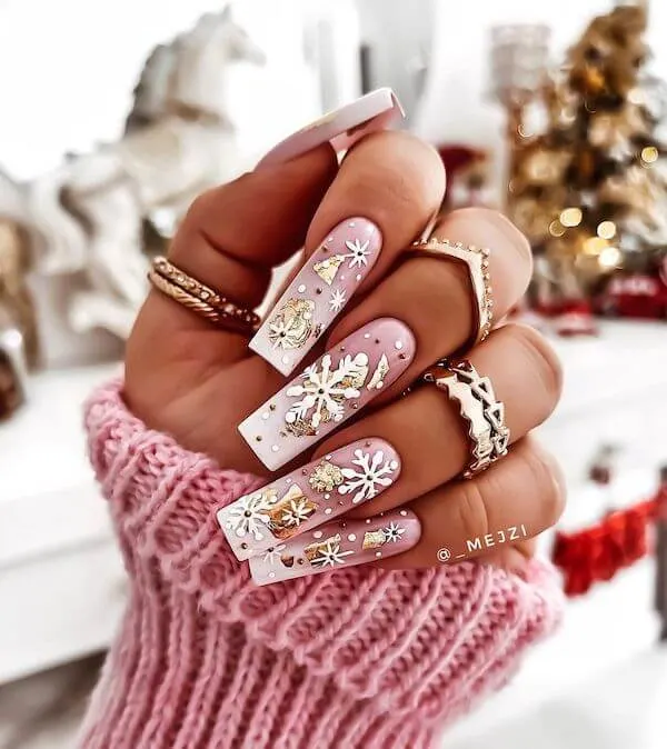 white winter nails