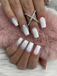 white winter nails ideas
