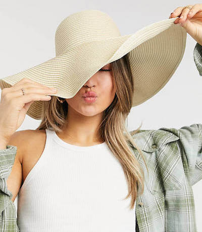 wide brim straw hat for women AOS