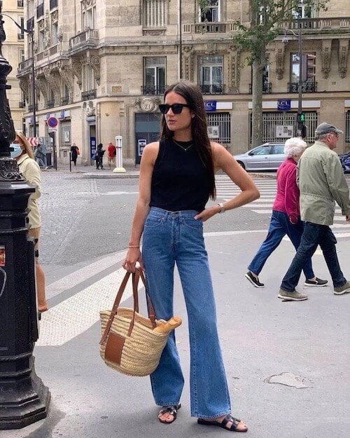 wide leg jeans outfit