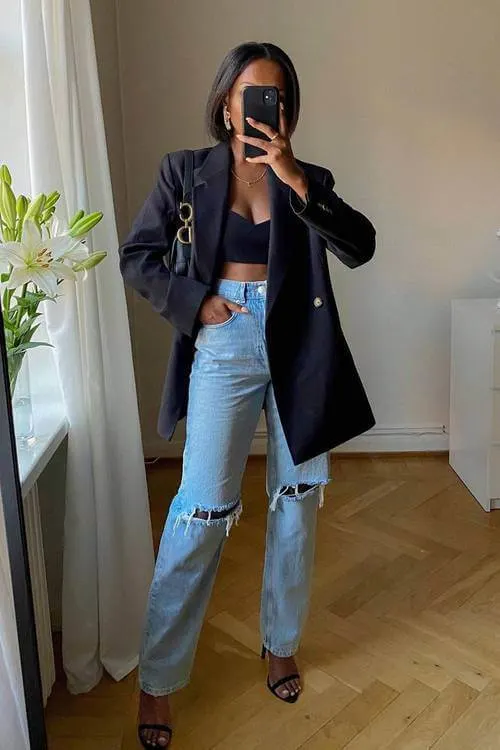 wide leg jeans outfit