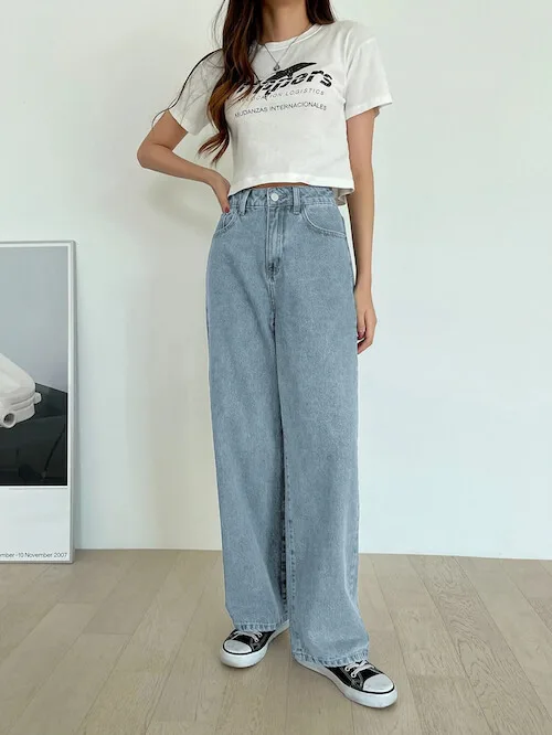 wide leg jeans outfit