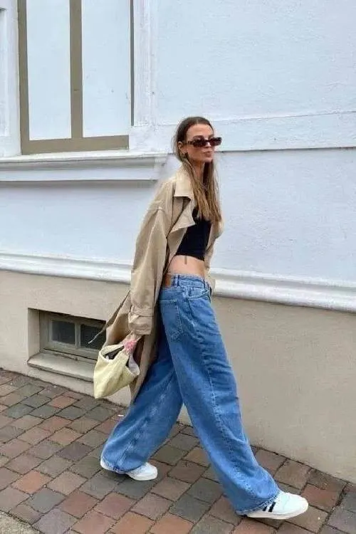 wide leg jeans outfit