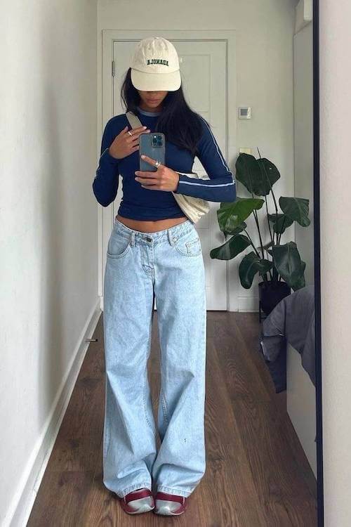 wide leg jeans outfit