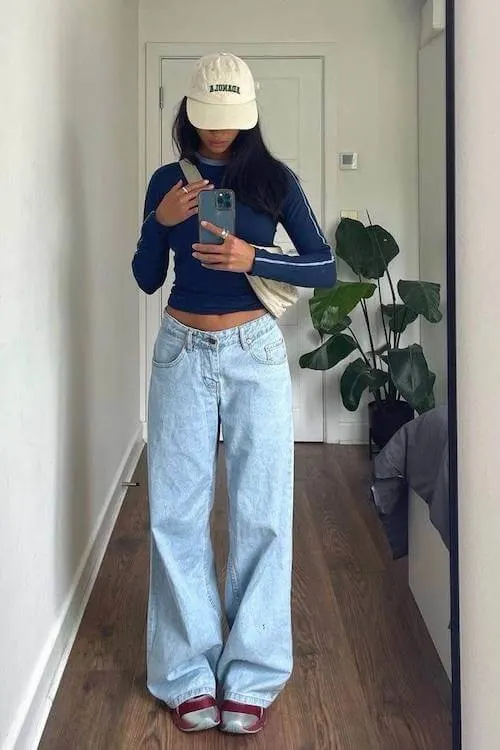 wide leg jeans outfit