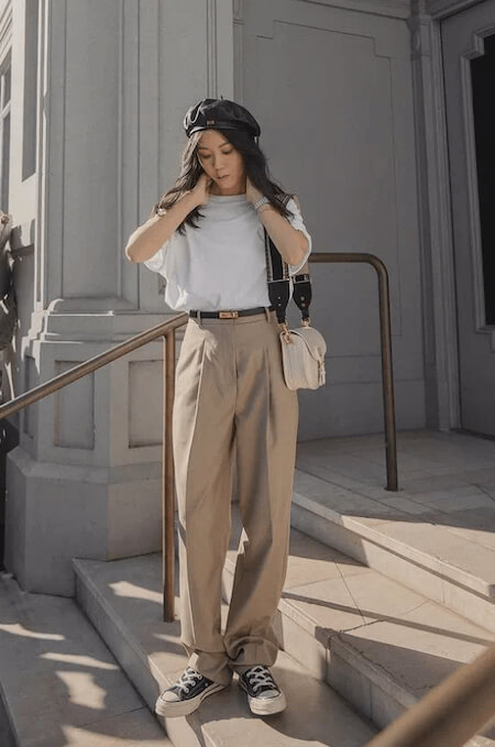 wide leg pants outfits fall winter