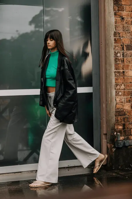 Winter wide leg discount trousers