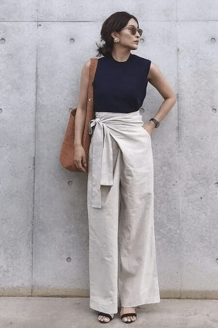 wide leg pants outfits spring summer