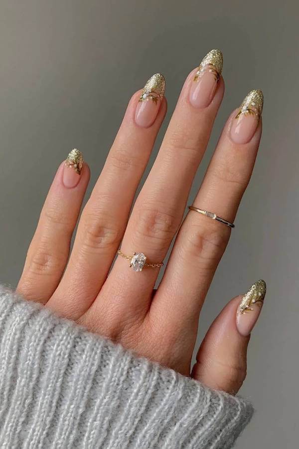 Winter Gold French Tips