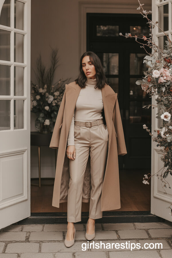 Monochrome Beige Winter Layers