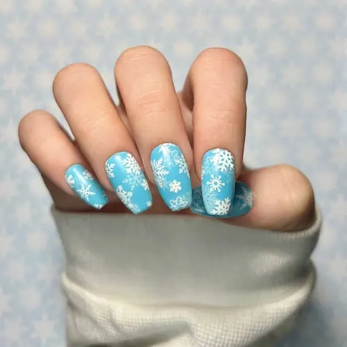 winter blue nail designs