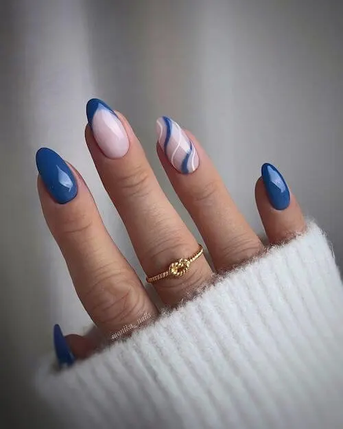 winter blue nail designs