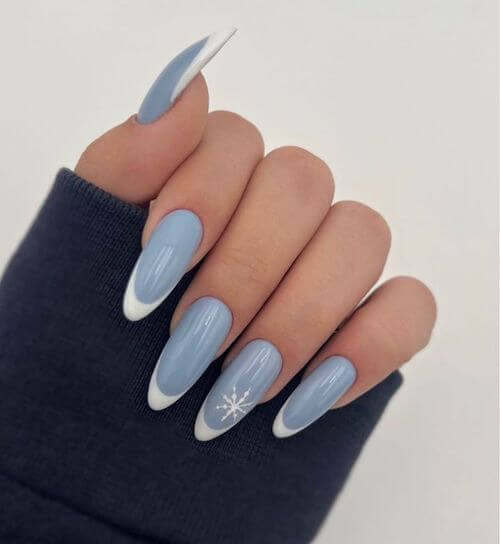 winter blue nail designs