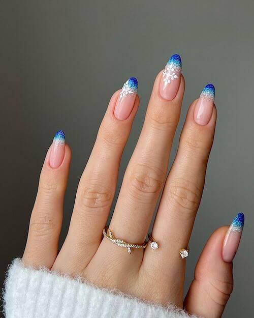 winter blue nail designs