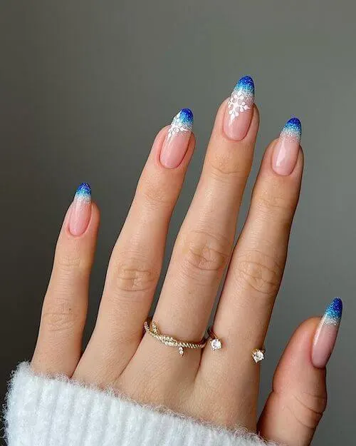 winter blue nail designs