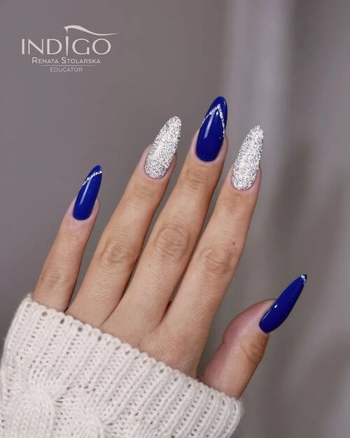 winter blue nail designs