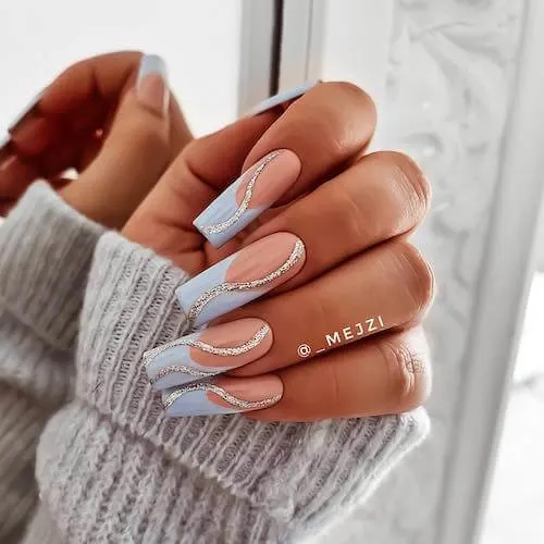 winter blue nail designs