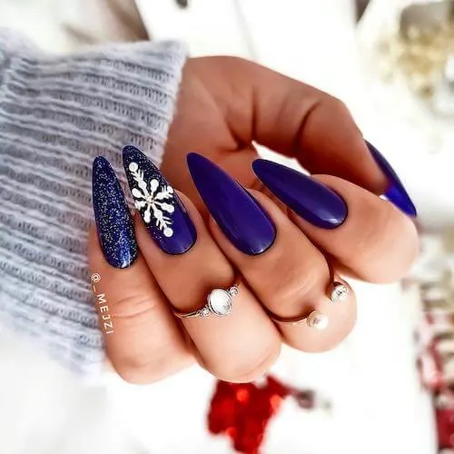 winter blue nail designs