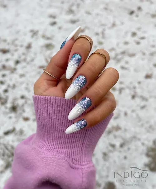 winter blue nail designs