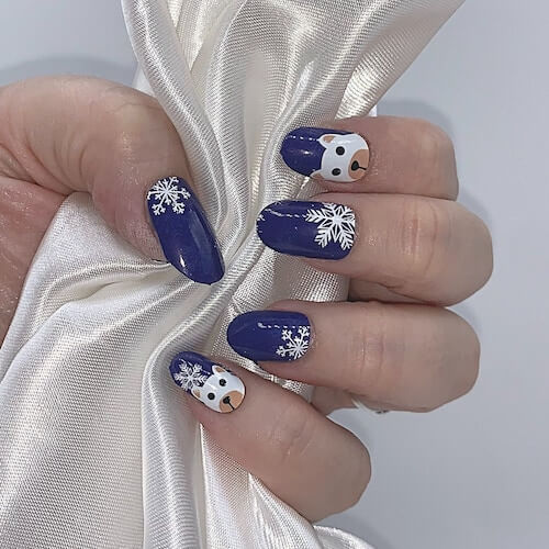 winter blue nail designs