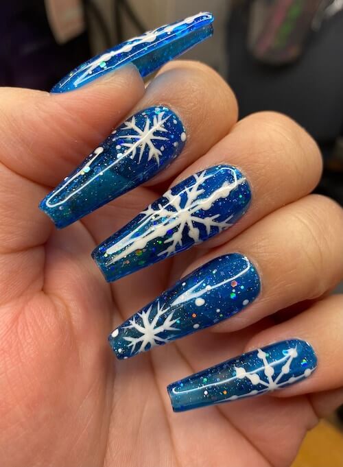 winter blue nail designs