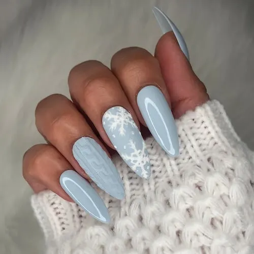 winter blue nail designs