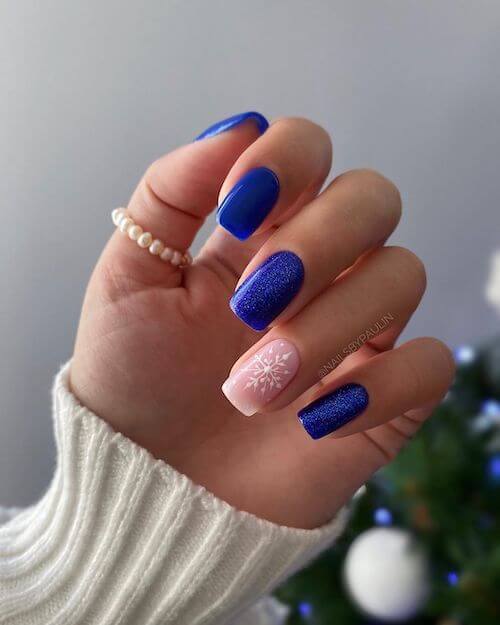 winter blue nail designs