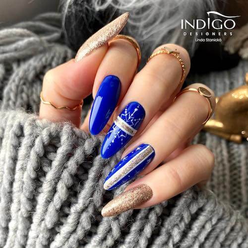 winter blue nail designs