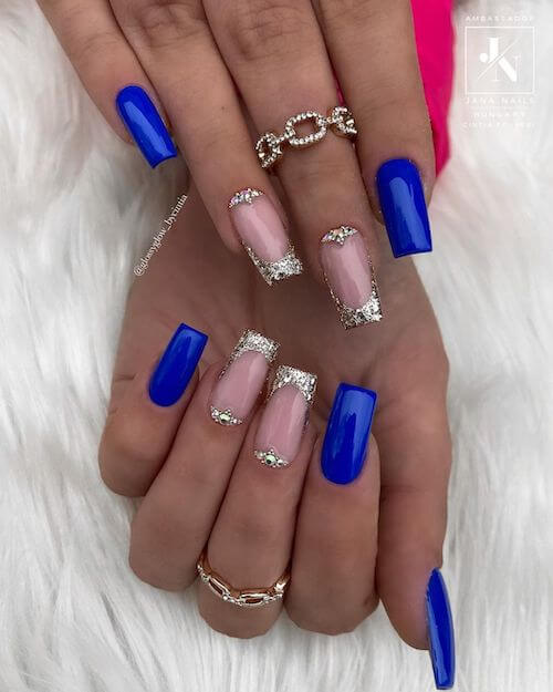 winter blue nail designs